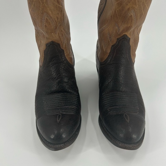Lucchese 2000 Brown Cowboy Boots Size 9 EE - Picture 2 of 7